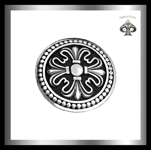 Sterling Silver Knights Cross Extra Large Biker Concho