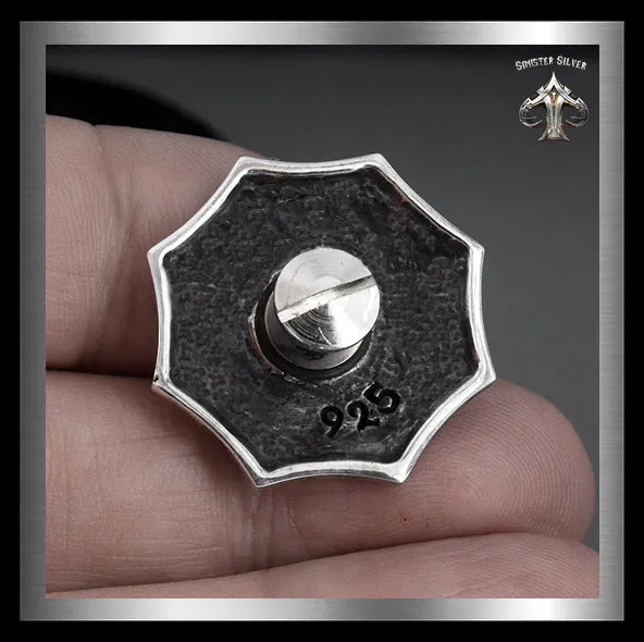 Sterling Silver Medieval Iron Surfer Cross Concho