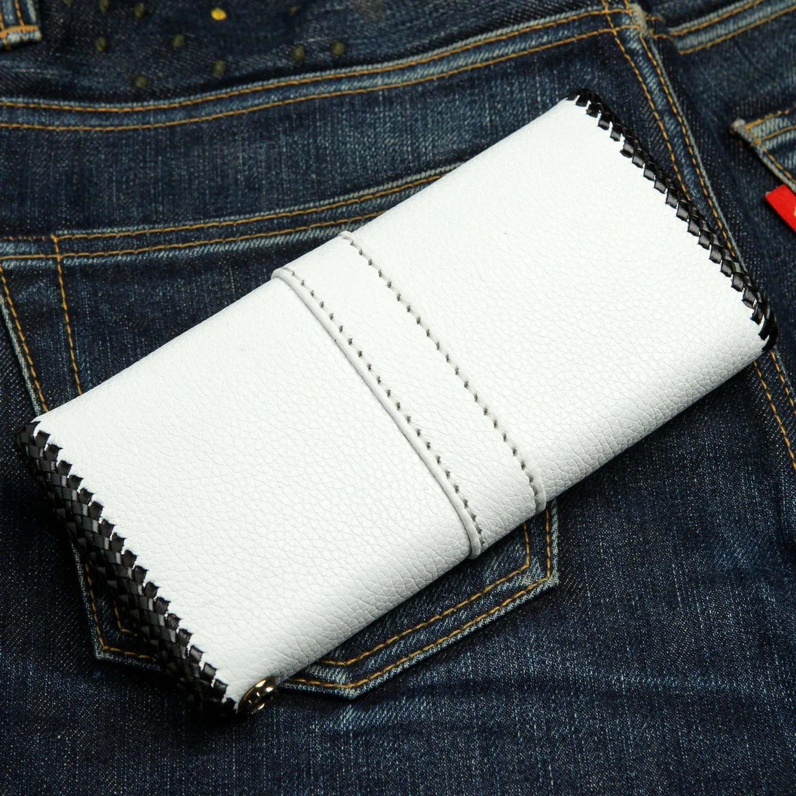 Stingray Leather Scorpion Carved Biker Wallet