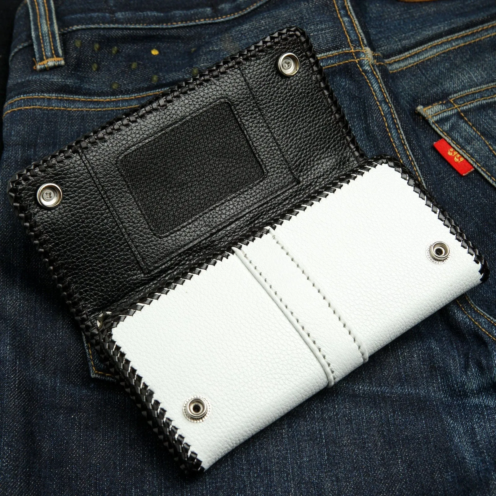 Stingray Leather Scorpion Carved Biker Wallet