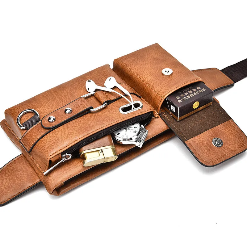Stylish Men's Tactics Mobile Multifunctional Horizontal Men's Waist Packs