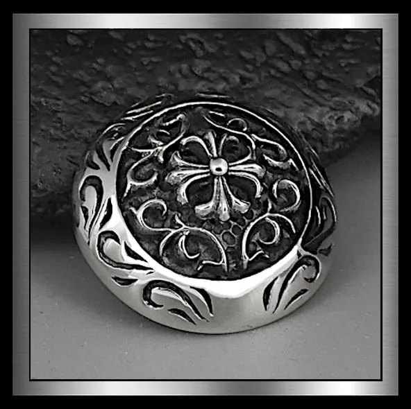 Templar Cross Concho Biker Concho 925 Sterling Silver