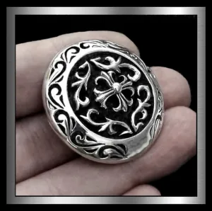 Templar Cross Concho Biker Concho 925 Sterling Silver