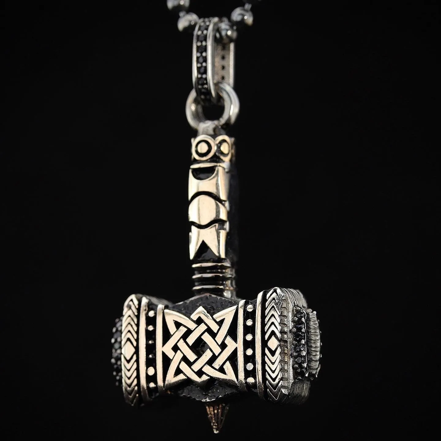 Thor  Necklace in Sterling Silver, Men's Sterling Silver Necklace