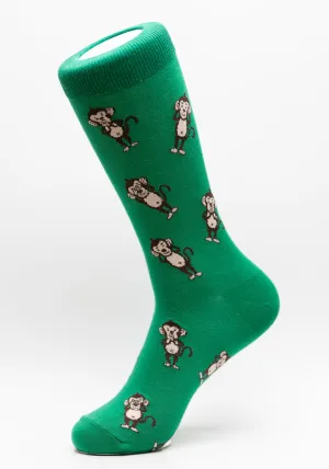 Three Wise Monkey Crew Socks