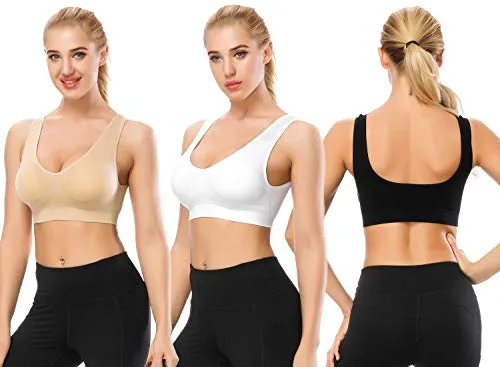 TOBWIZU Sports Bras for Women,Seamless Sleep Bra with Removable Pads Yoga Gym Activity Everyday Wear