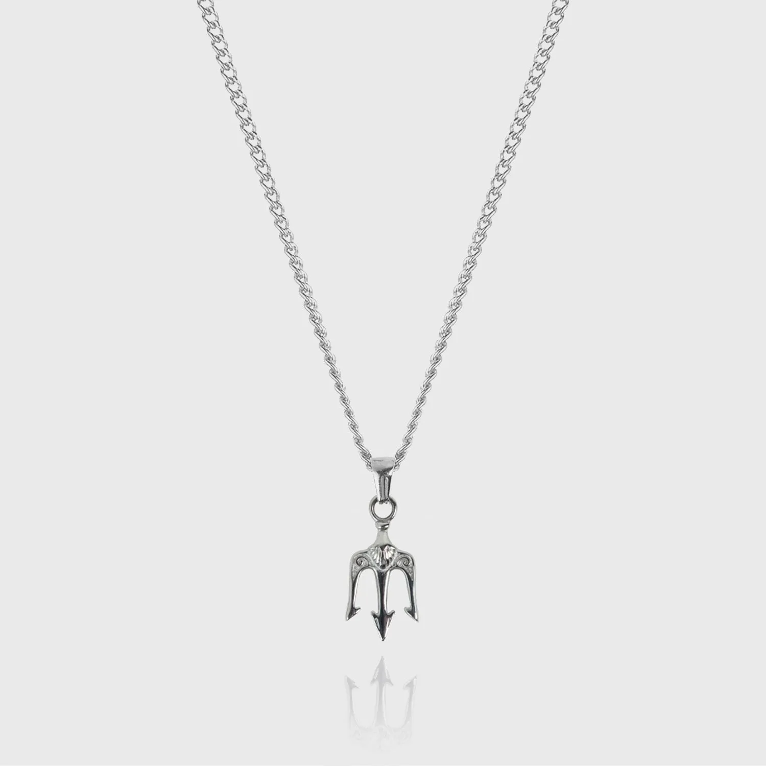 Trident Necklace (Silver)