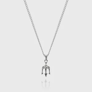 Trident Necklace (Silver)
