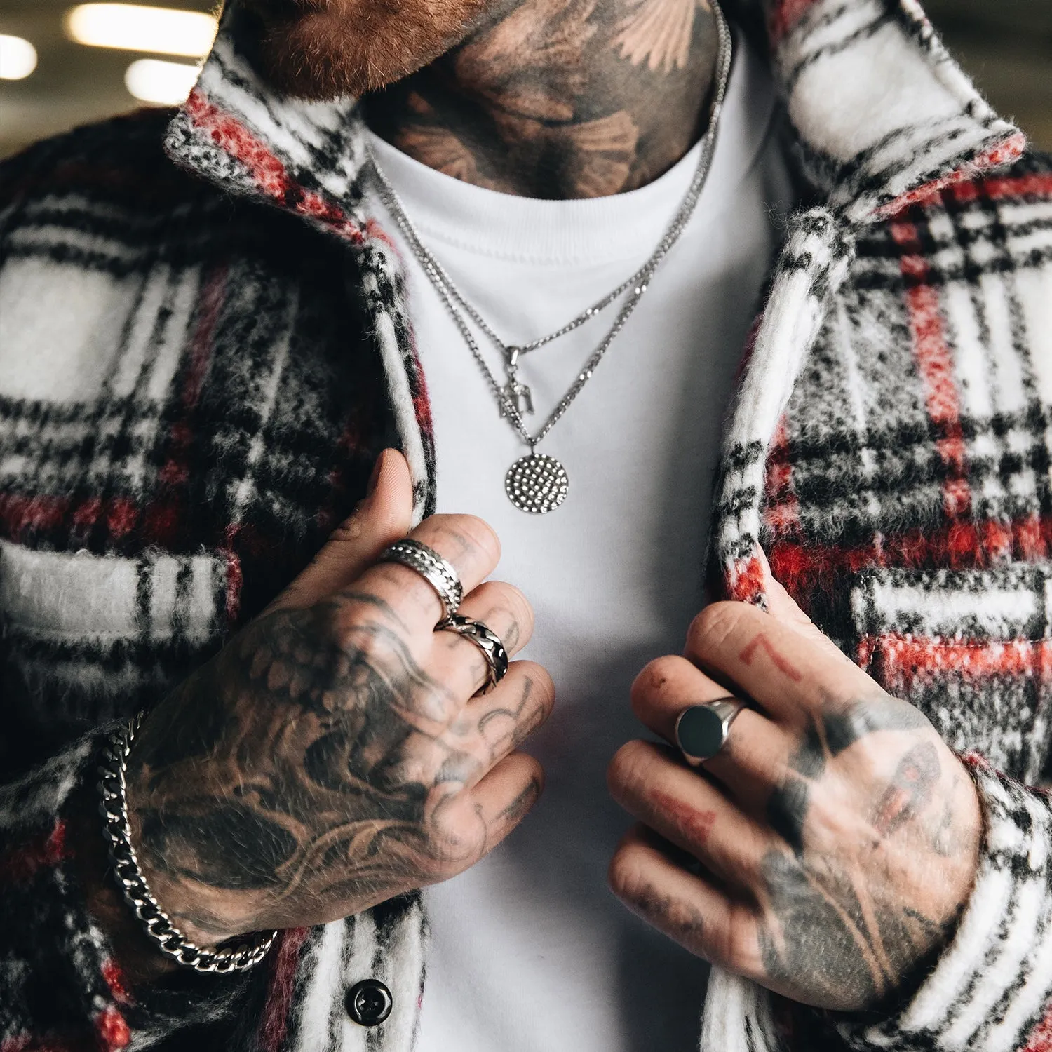 Trident Necklace (Silver)