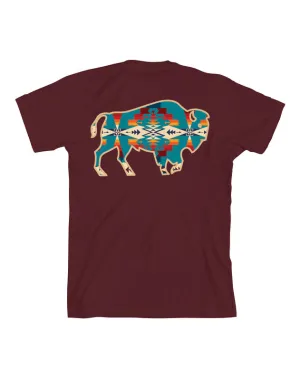 Tucson Bison Graphic Tee - Maroon Multi