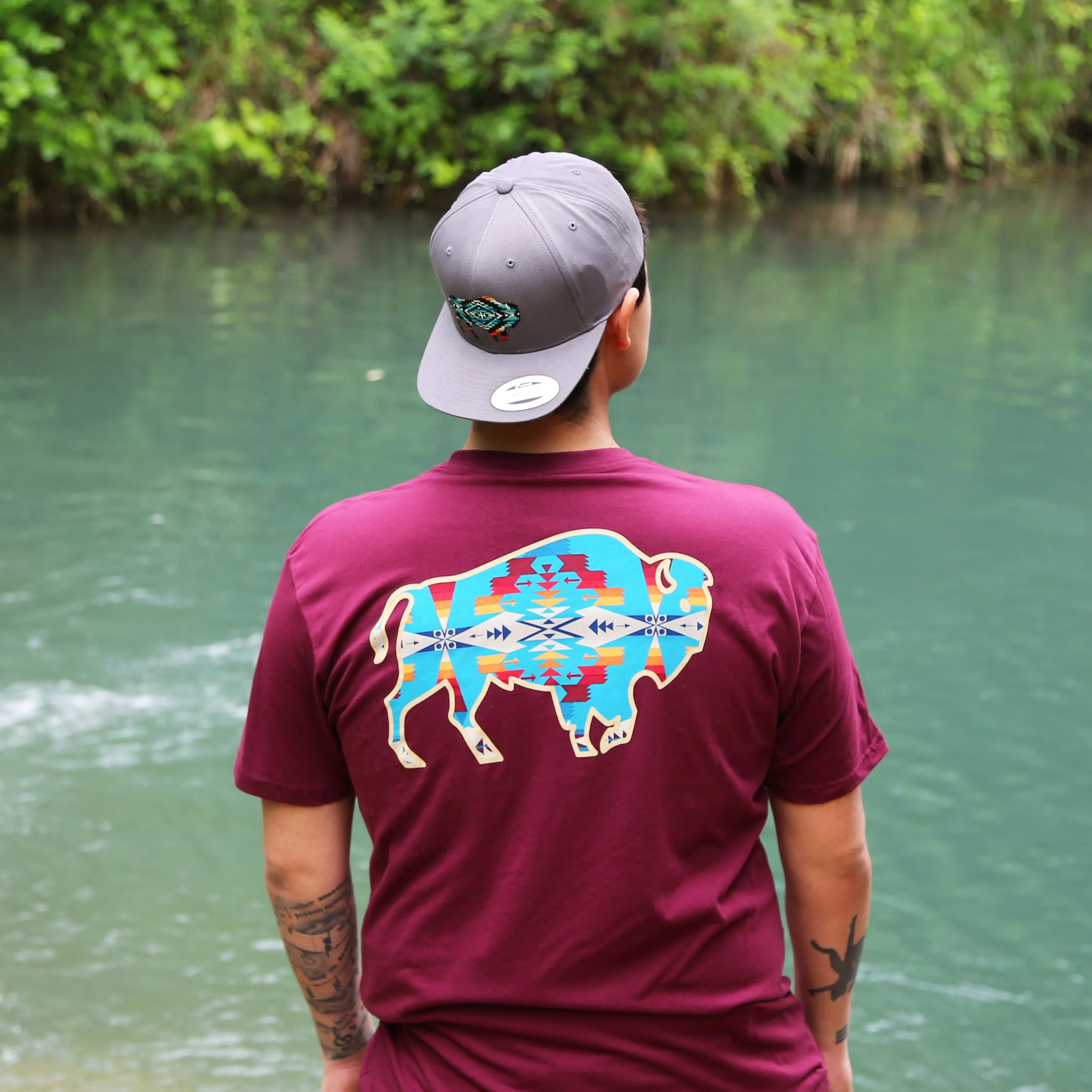 Tucson Bison Graphic Tee - Maroon Multi