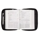 Two-fold Black Faux Leather Organizer Bible Cover Extra small