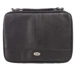 Two-fold Black Faux Leather Organizer Bible Cover Extra small