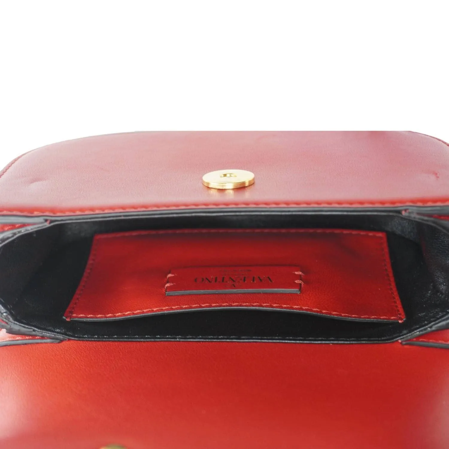VALENTINO Garavani Supervee Leather Crossbody Bag Red