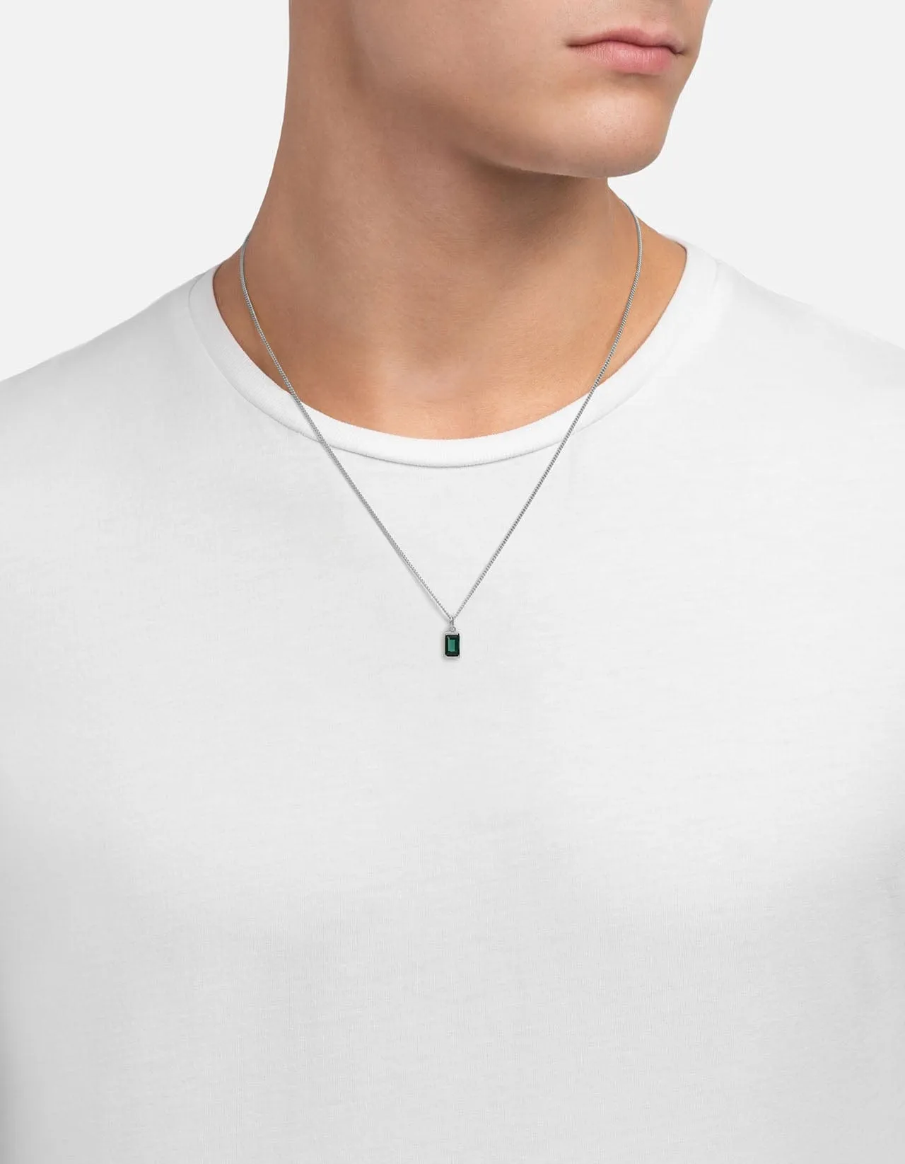 Valor Quartz Necklace, Sterling Silver