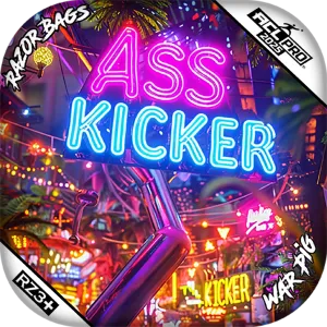 War Pig | Ass Kicker Neon | ACL PRO Razor Cornhole Bags