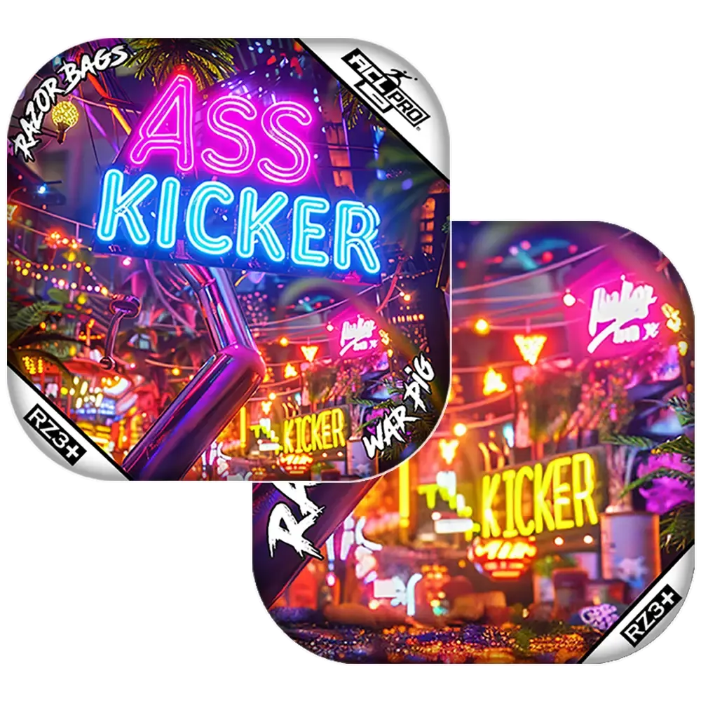 War Pig | Ass Kicker Neon | ACL PRO Razor Cornhole Bags