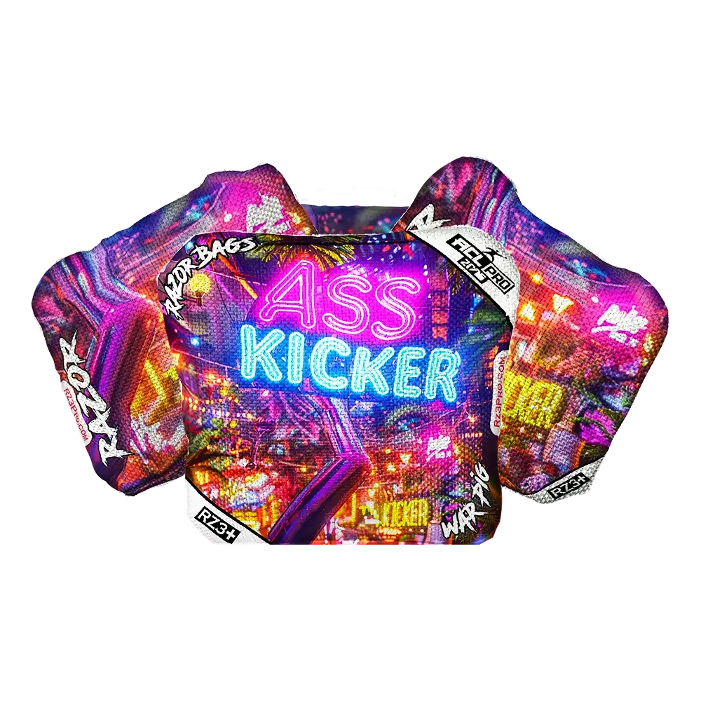 War Pig | Ass Kicker Neon | ACL PRO Razor Cornhole Bags