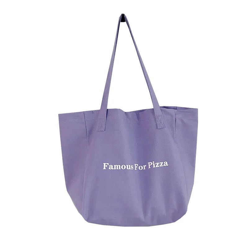 Women's & Men's Letters Canvas And Summer College Class Leisure Tote Bags