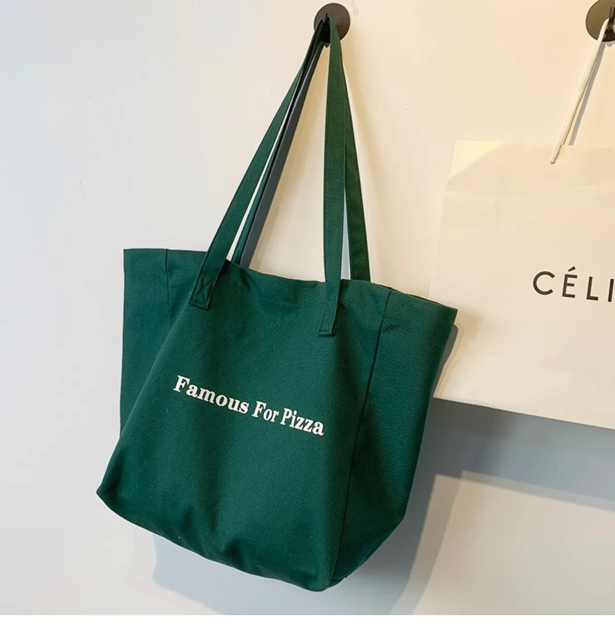 Women's & Men's Letters Canvas And Summer College Class Leisure Tote Bags