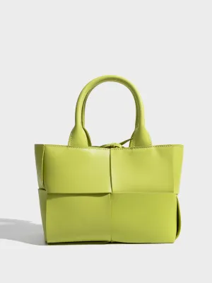 Women's Arco Tote Bag Square Woven Basket Bag Braiding Crossbody Handbag
