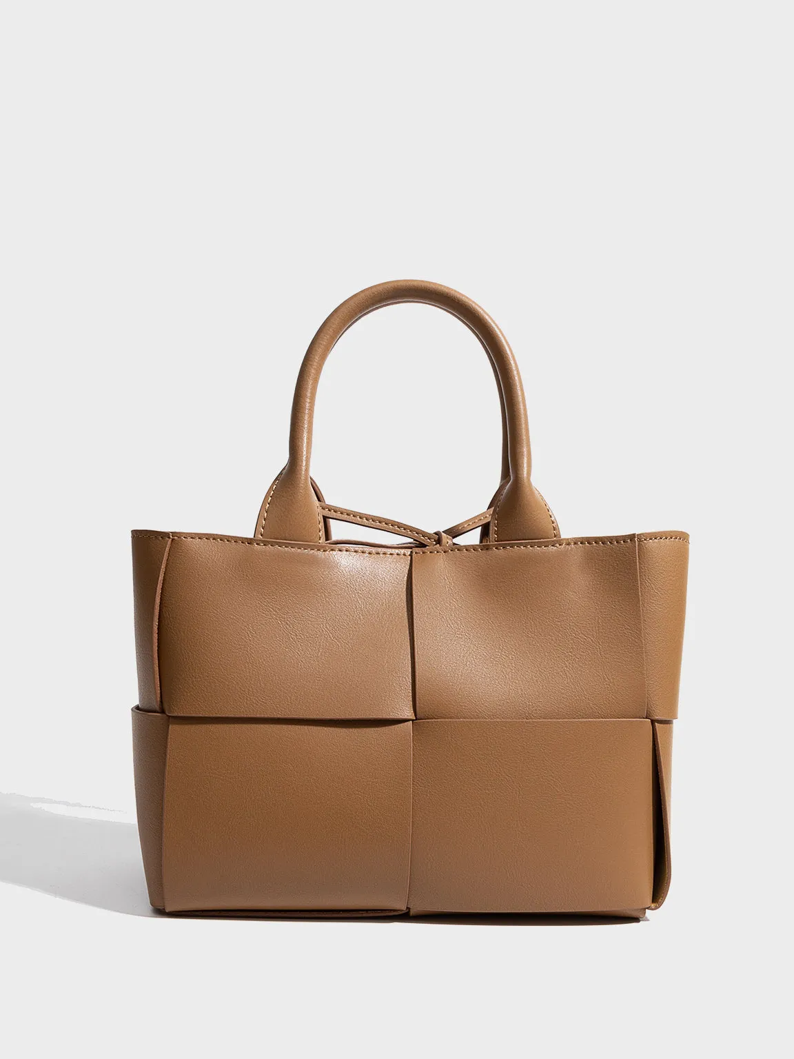 Women's Arco Tote Bag Square Woven Basket Bag Braiding Crossbody Handbag