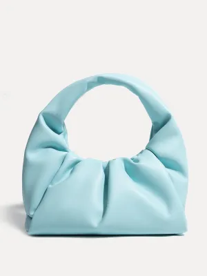 Women's Baggy Shoulder Pouch Bag Ruched Puffy Clutch