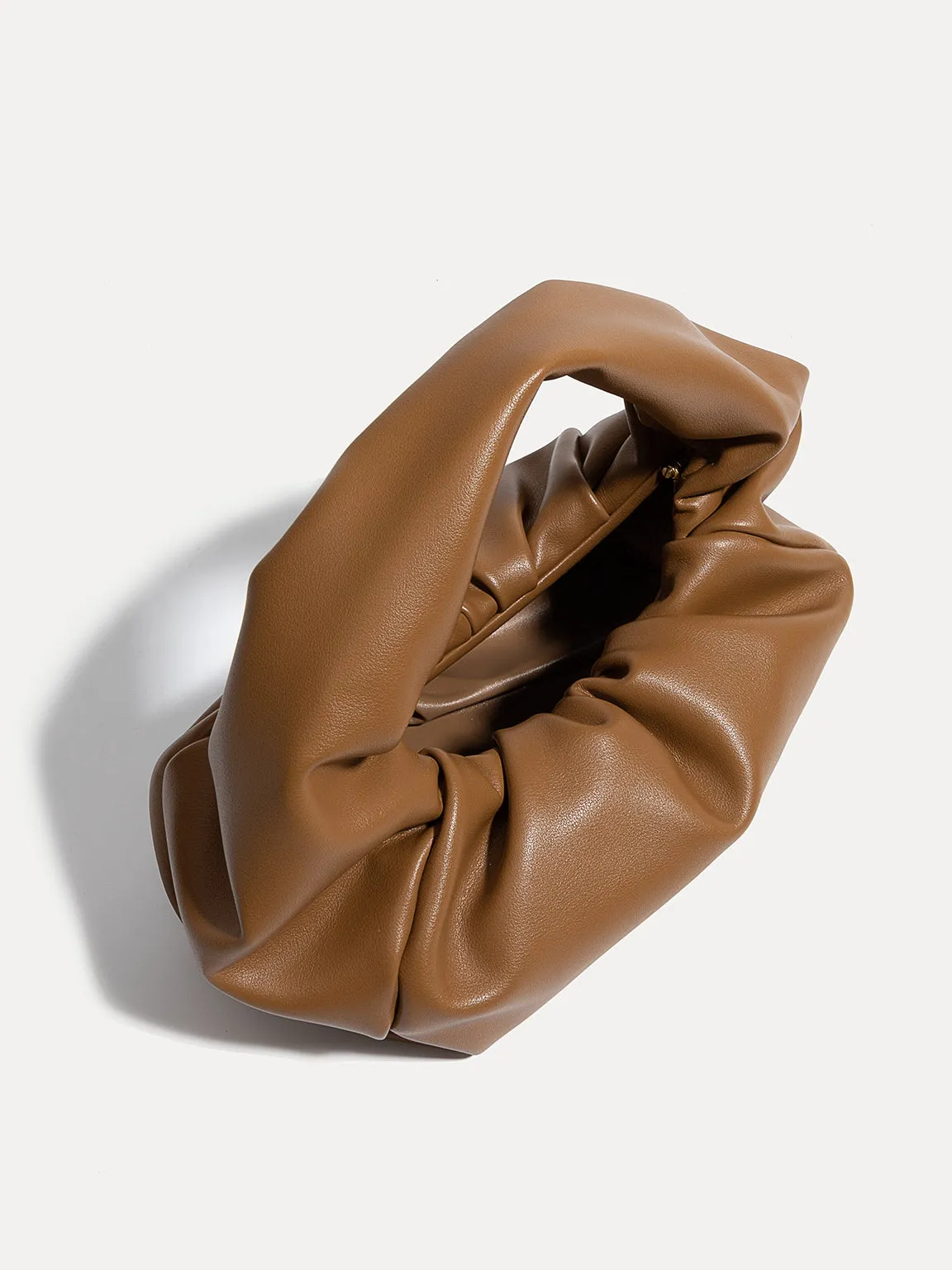 Women's Baggy Shoulder Pouch Bag Ruched Puffy Clutch