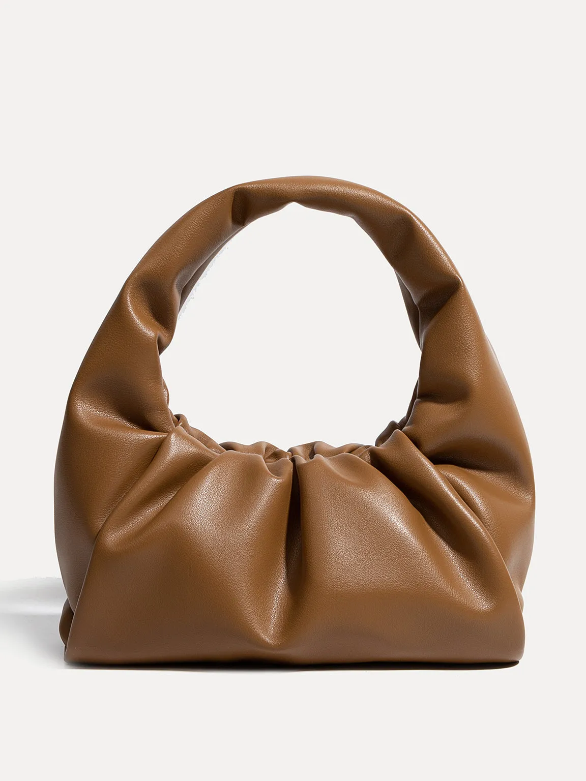 Women's Baggy Shoulder Pouch Bag Ruched Puffy Clutch