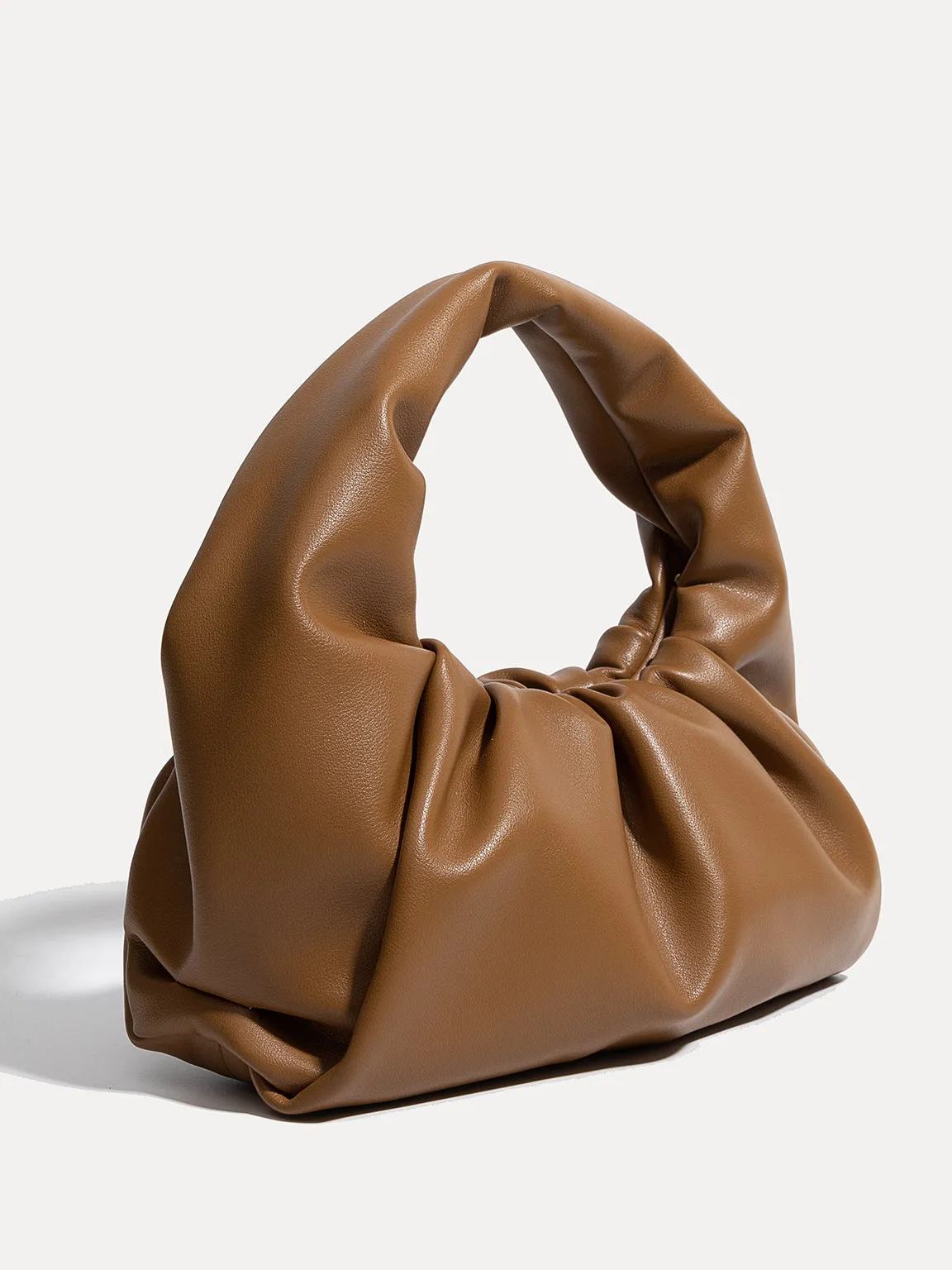 Women's Baggy Shoulder Pouch Bag Ruched Puffy Clutch