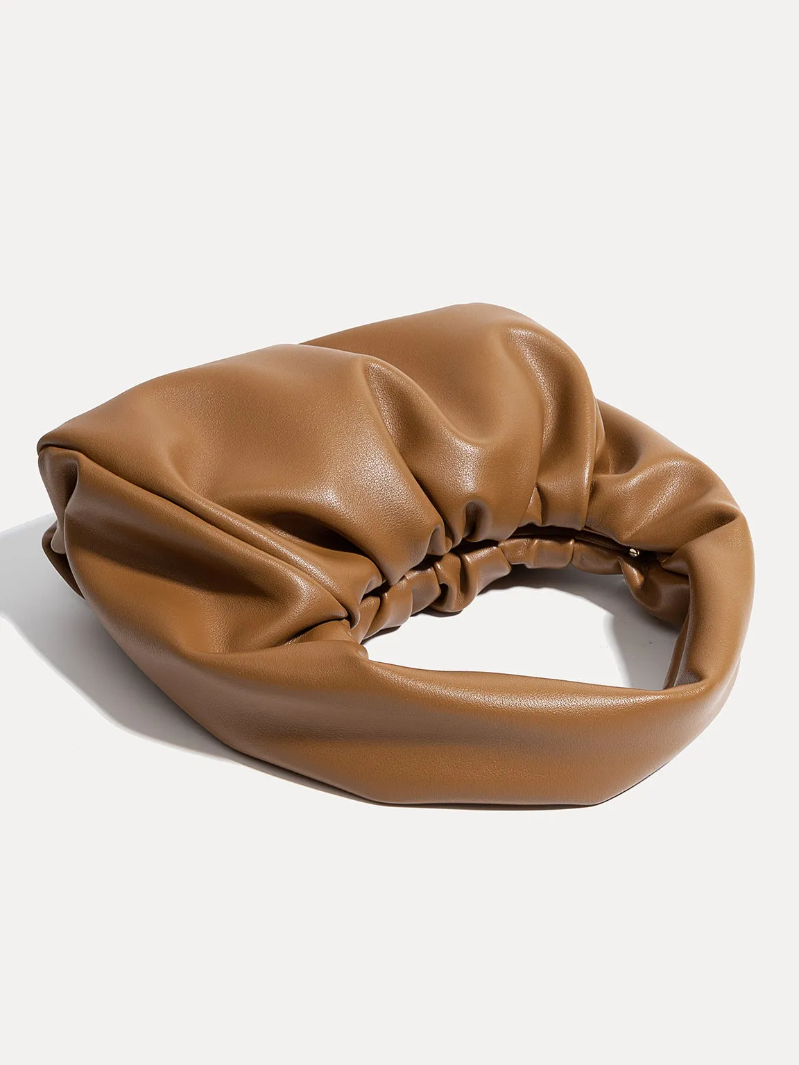 Women's Baggy Shoulder Pouch Bag Ruched Puffy Clutch