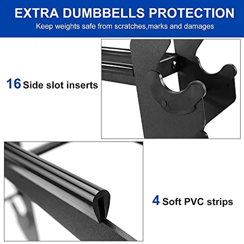XPRT Fitness Heavy-Duty Dumbbell Rack – Dumbbell Storage Rack, Holds up to 400 lbs. – 2 Tiers Rack, Ideal for 5-30 lbs. Dumbbells – Compact Design, Ideal Home Gym Equipment