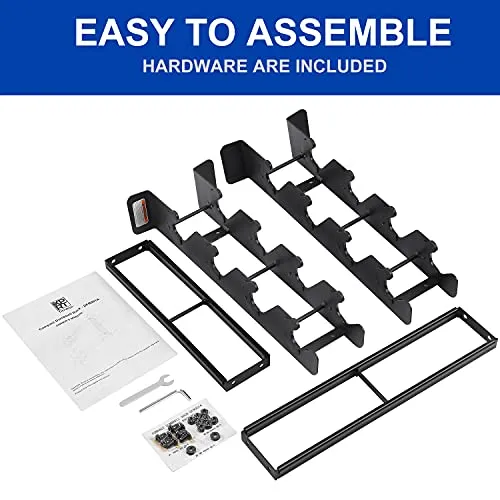 XPRT Fitness Heavy-Duty Dumbbell Rack – Dumbbell Storage Rack, Holds up to 400 lbs. – 2 Tiers Rack, Ideal for 5-30 lbs. Dumbbells – Compact Design, Ideal Home Gym Equipment