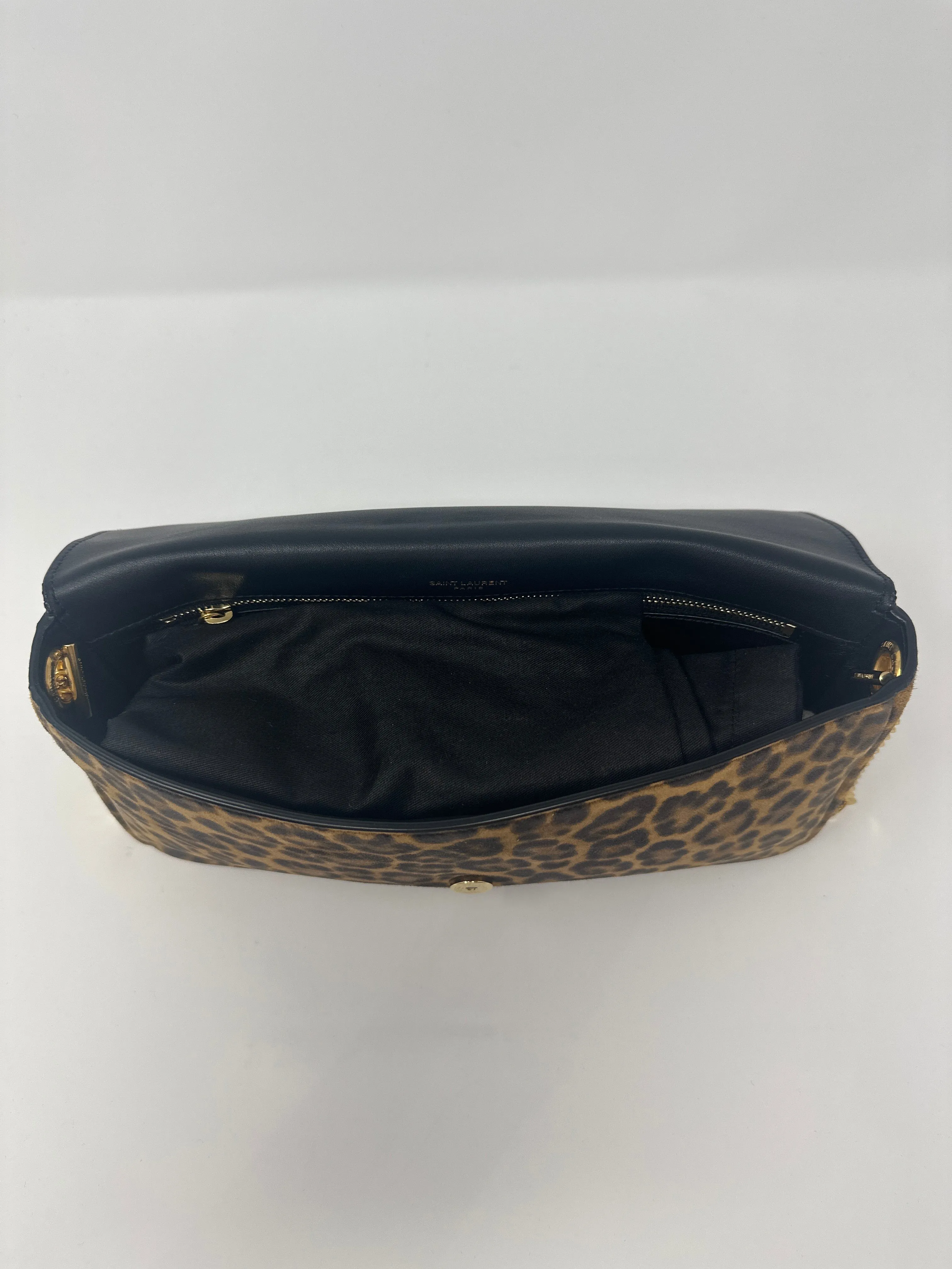 YSL Leopard KATE 99 Flap Bag with Gold YSL TASSEL Closure