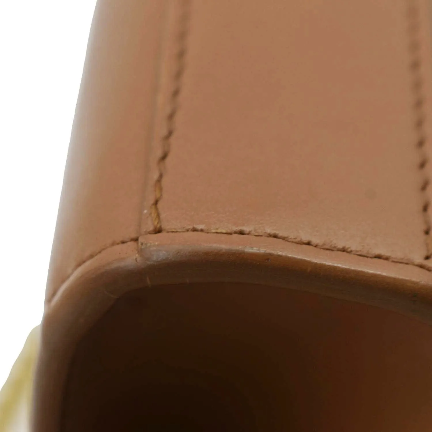 YVES SAINT LAURENT Kate Leather Chain Clutch Crossbody Bag Tan