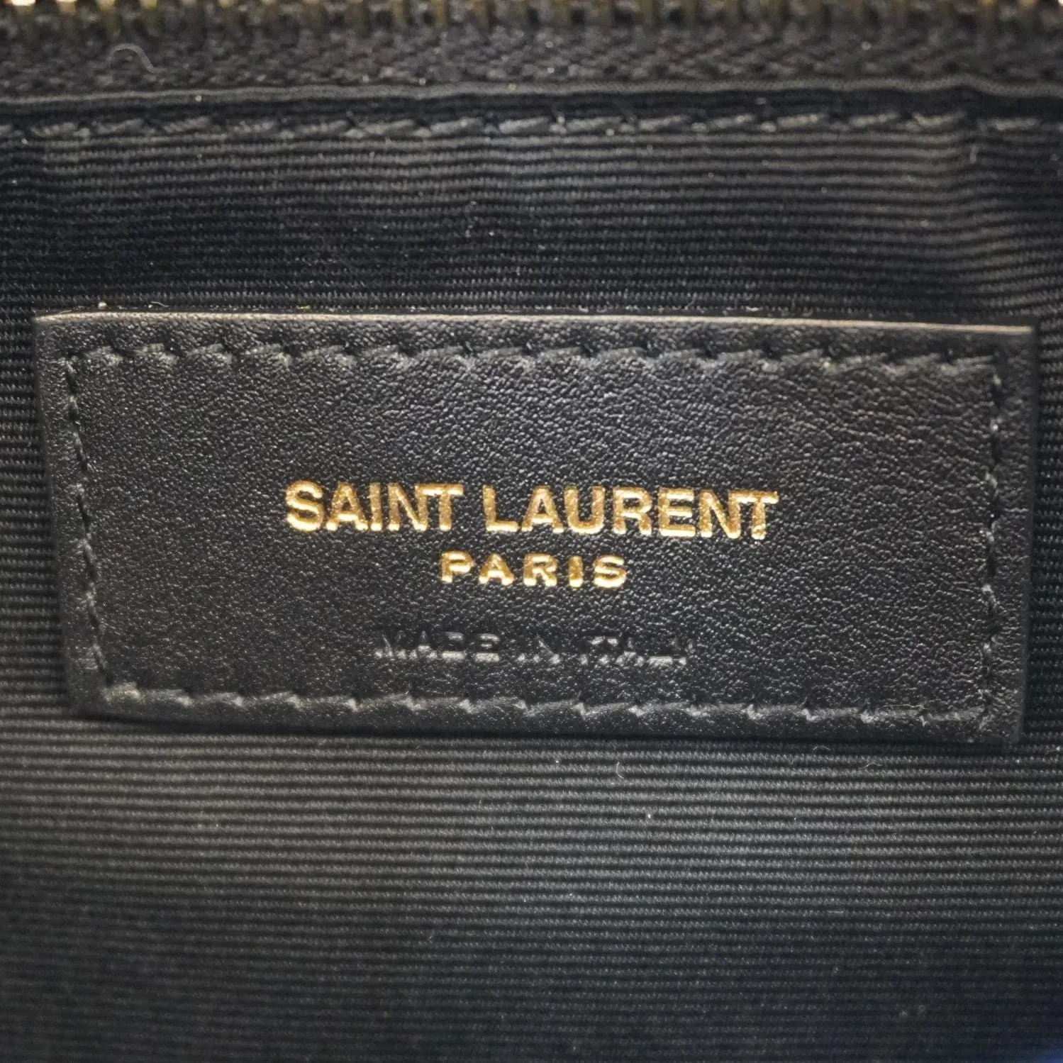 YVES SAINT LAURENT Loulou Puffer Polka Dots Canvas Crossbody Bag Blue