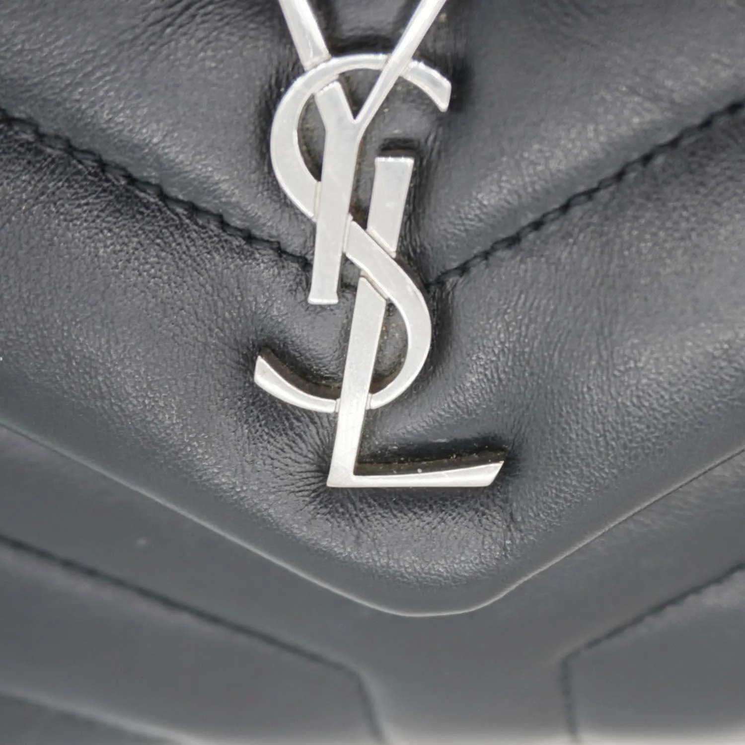 YVES SAINT LAURENT Loulou Toy Calfskin Leather Crossbody Bag Black